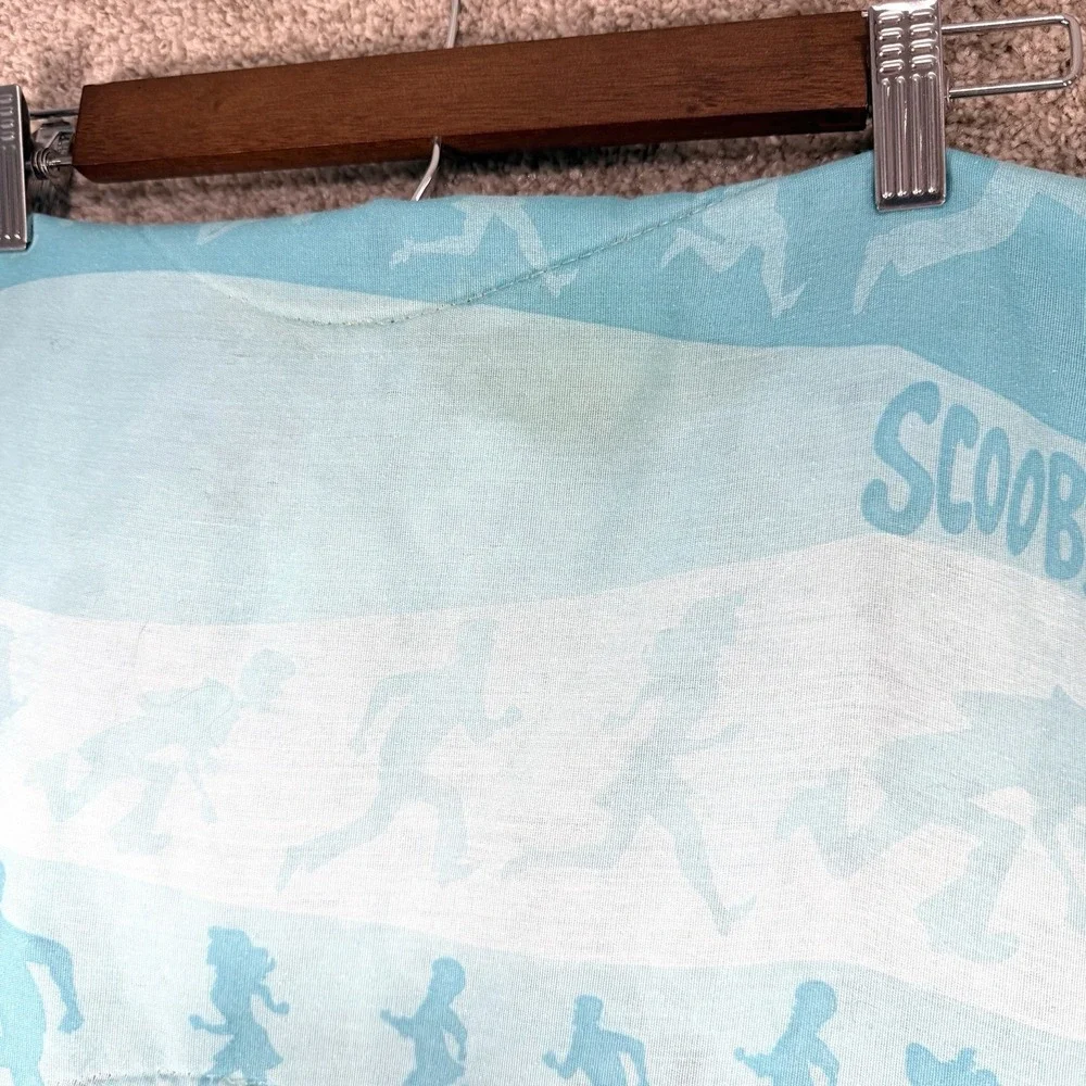 VTG‎ 90s Scooby Doo Blanket Twin Comforter *Flaws* Shaggy Blue
